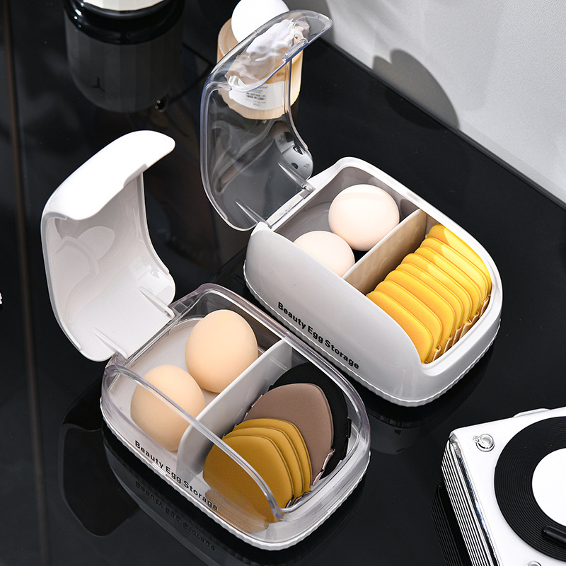 Beauty Makeup Box - Makeup Sponge Storage Box with Lid