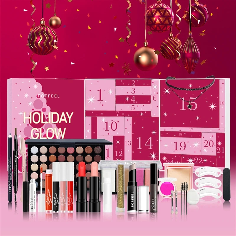 Beauty Makeup Gift Sets - Christmas Countdown Makeup Set Lipstick Eye