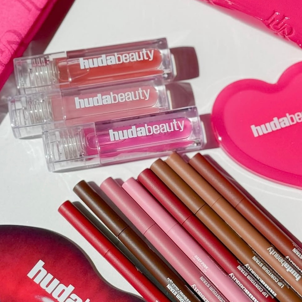 Huda Beauty Makeup Bag - 8Color Lip Liner Pen Set Long-Lasting