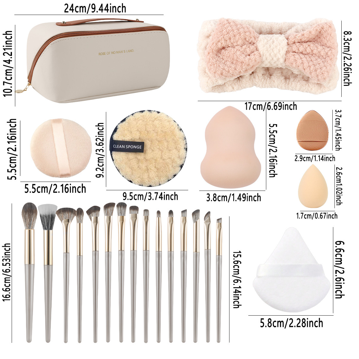 Leather Handle Bag with 36 Pcs - Beauty Makeup Gift Sets recension och pris