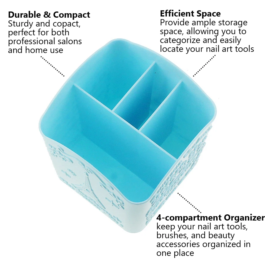 4-Compartment Nail Art Brush H - Beauty Makeup Box recension och pris