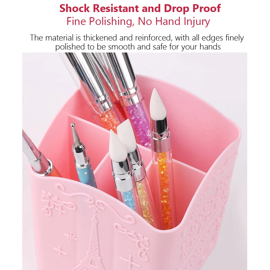 4-Compartment Nail Art Brush H - Beauty Makeup Box recension och pris