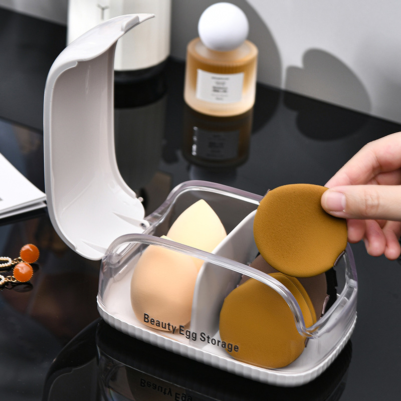 Makeup Sponge Storage Box with - Beauty Makeup Box recension och pris