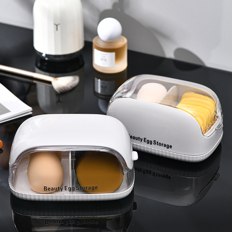 Makeup Sponge Storage Box with - Beauty Makeup Box recension och pris