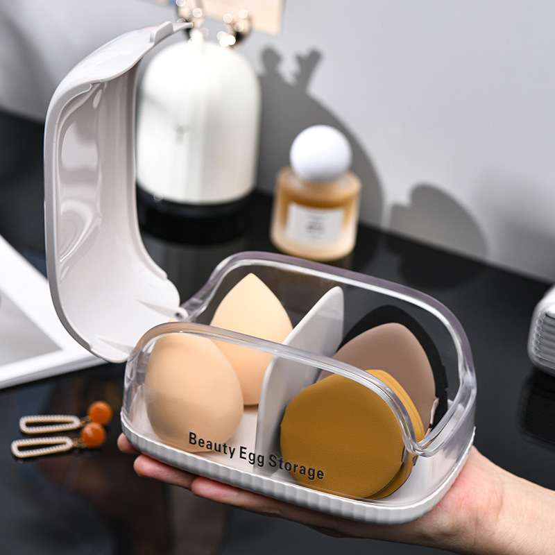 Makeup Sponge Storage Box with - Beauty Makeup Box recension och pris